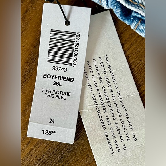 ‼️SOLD‼️ BNWT Aritzia Denim Forum The Boyfriend High-rise Loose jeans - Picture 7 of 9